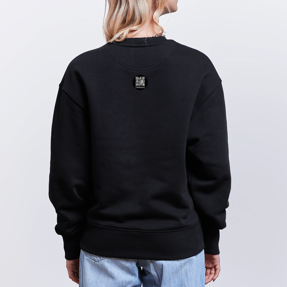 Unisex Oversize Pullover mit zündX PRINT - Schwarz