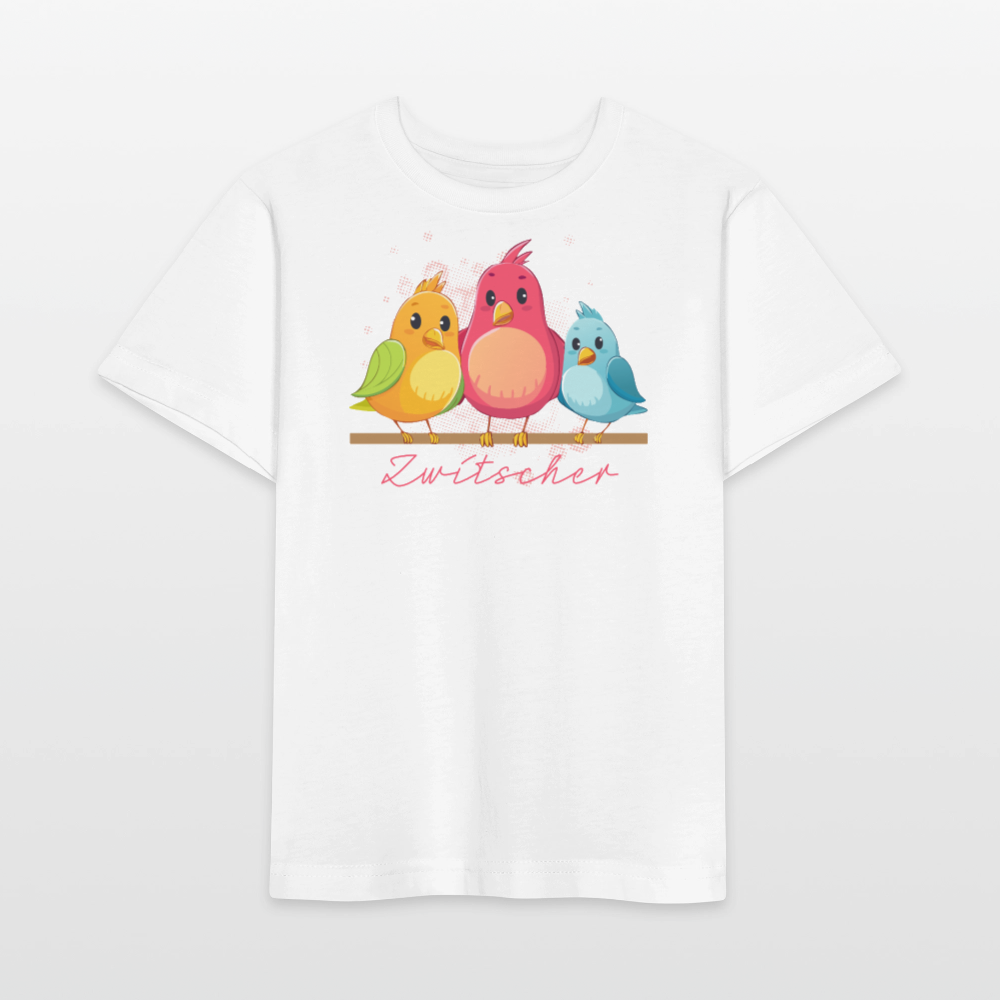 Kinder T-Shirt MINI mit Zwitschergäng Print - Weiß