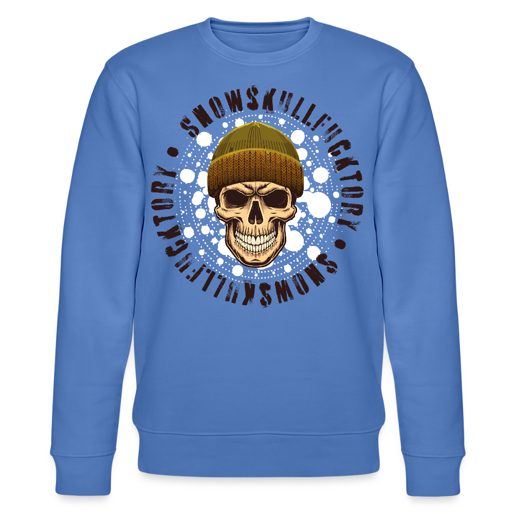 Unisex Bio-Sweatshirt mit SNOWSKULL PRINT - Blau