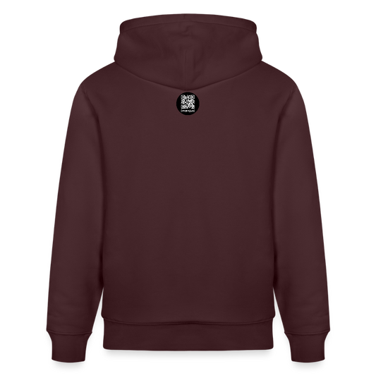 Unisex Bio-Hoodie mit SNOWSKULL FUCKTORY PRINT - Maroon