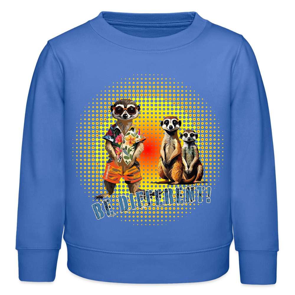 MNJS KIDS Mini Changer Bio Sweatshirt mit BE DIFFERENT PRINT - carolina Blue