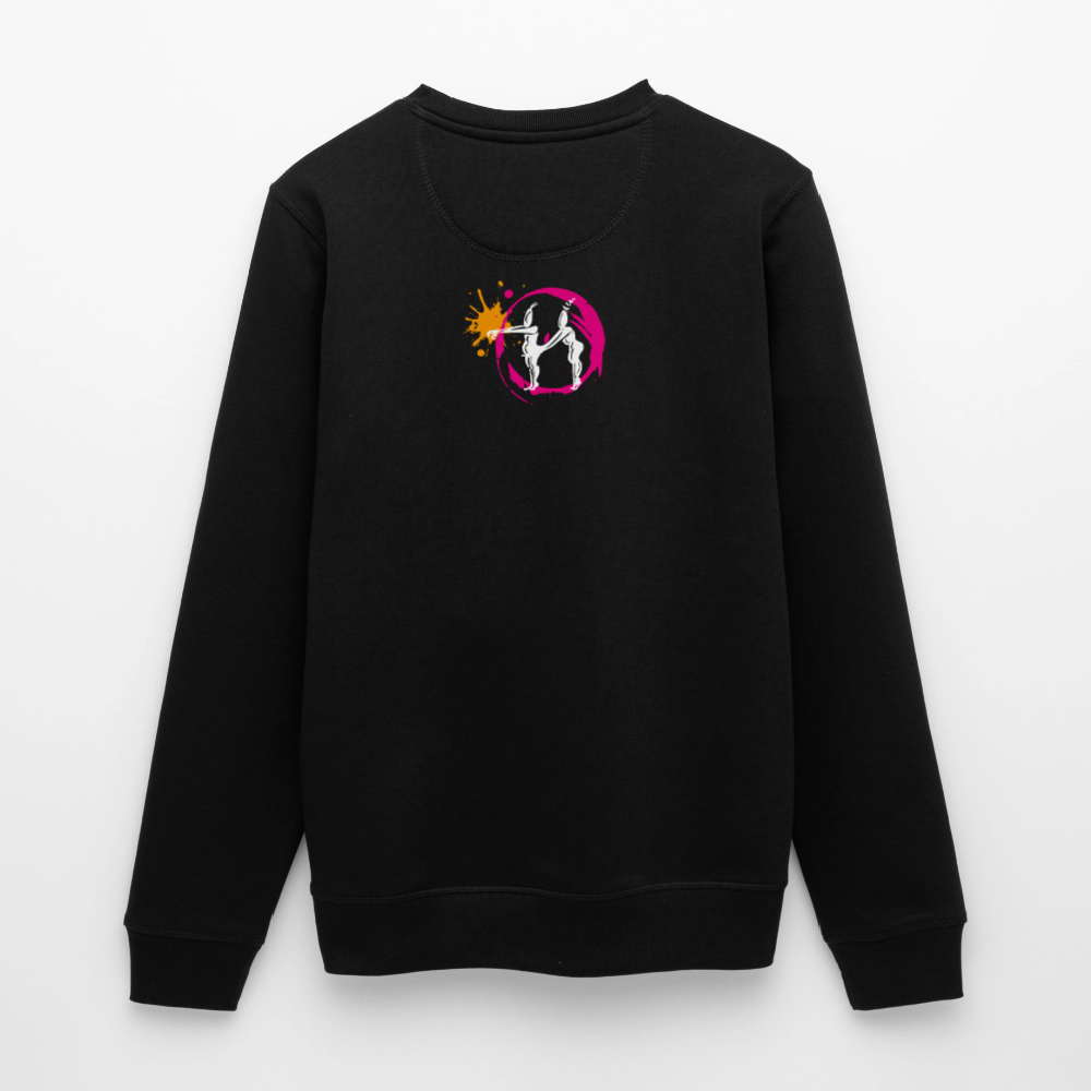 Unisex Bio-Sweatshirt mit ES ESKALIERT EH PRINT - Schwarz