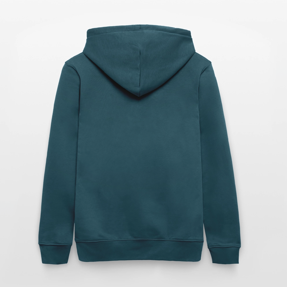 Unisex Bio-Hoodie mit KEEP CALM PRINT - Dunkles Petrol
