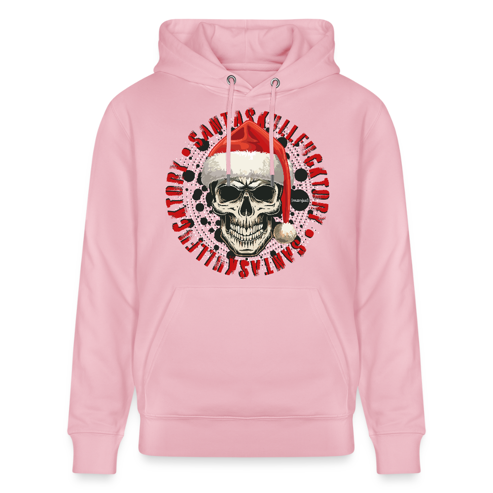 Unisex Bio-Hoodie mit SANTASKULL FUCKTORY PRINT - Hellrosa