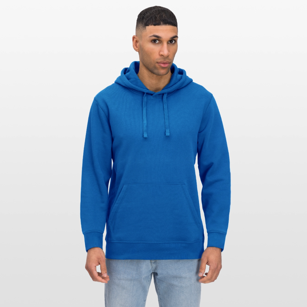 Unisex Bio-Hoodie mit DELICATEZZA SARDINE PRINT Rückseite - Königsblau