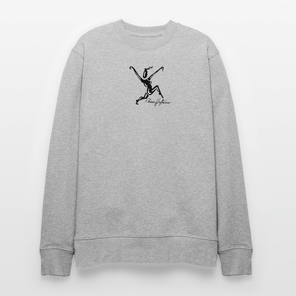 Unisex Bio-Sweatshirt mit TUSCHEWEIBCHEN PRINT - Grau meliert