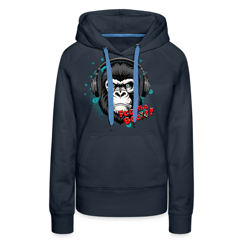 Frauen Premium Hoodie mit FEEL THE BEA(S)T PRINT - Navy