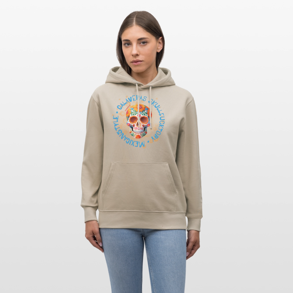 Unisex Hoodie mit CALAVERAS MEXICANSTYLE PRINT - Beige