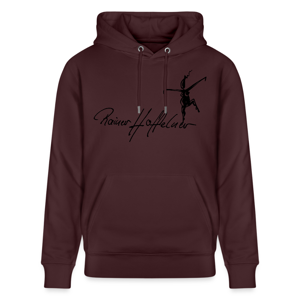 Unisex Bio-Hoodie mit TUSCHEWEIBCHEN PRINT - Maroon