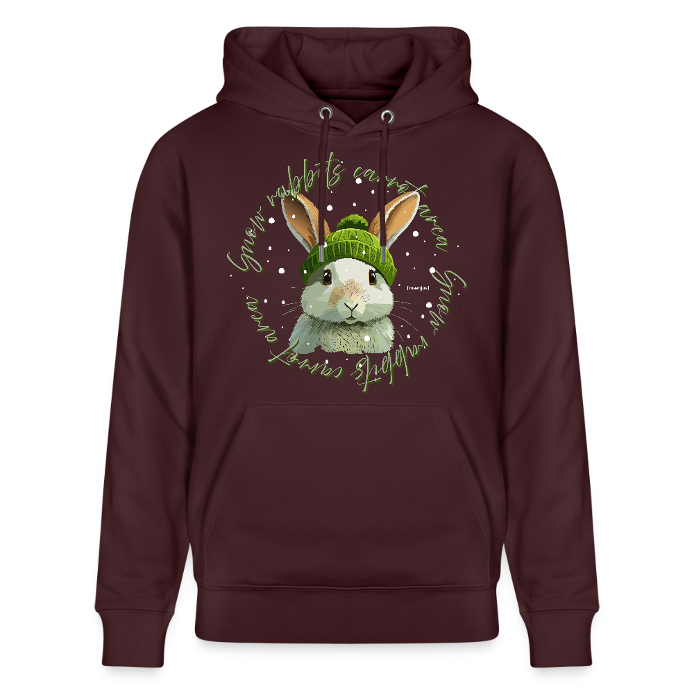 Unisex Bio-Hoodie mit SNOW RABBITS CARROT AREA PRINT - Maroon