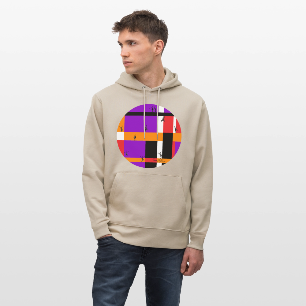 Unisex Bio-Hoodie mit TUSCHEMÄNNCHEN PRINT - Beige