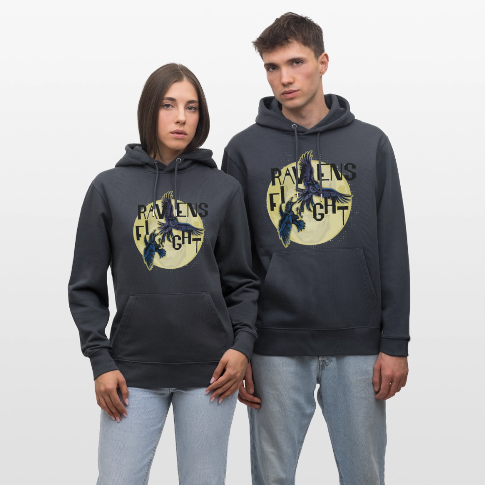 Unisex Hoodie mit RAVENS FIGHT PRINT - Indigoblau