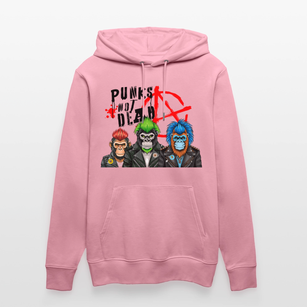 Unisex Hoodie mit PUNKS NOT DEAD PRINT - Lila Traum