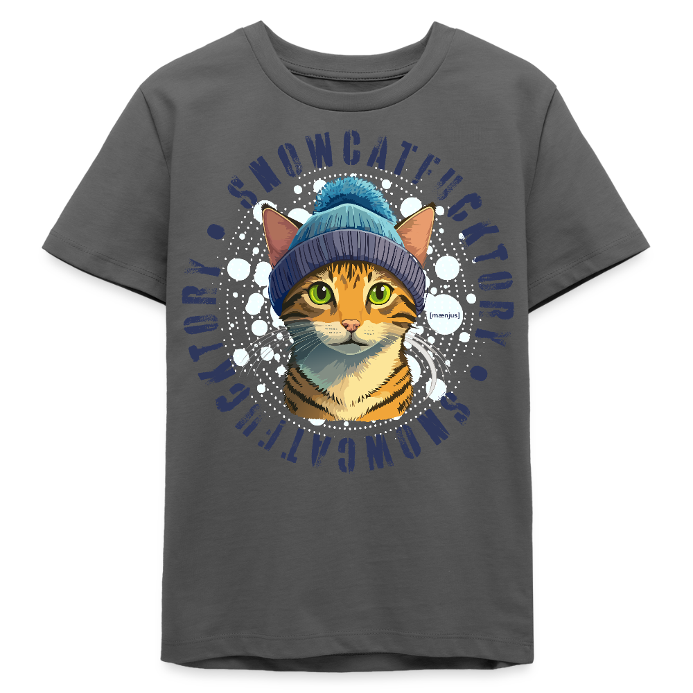 MNJS TEENS Bio T-Shirt mit SNOWCATFUCKTORY PRINT - Anthrazit