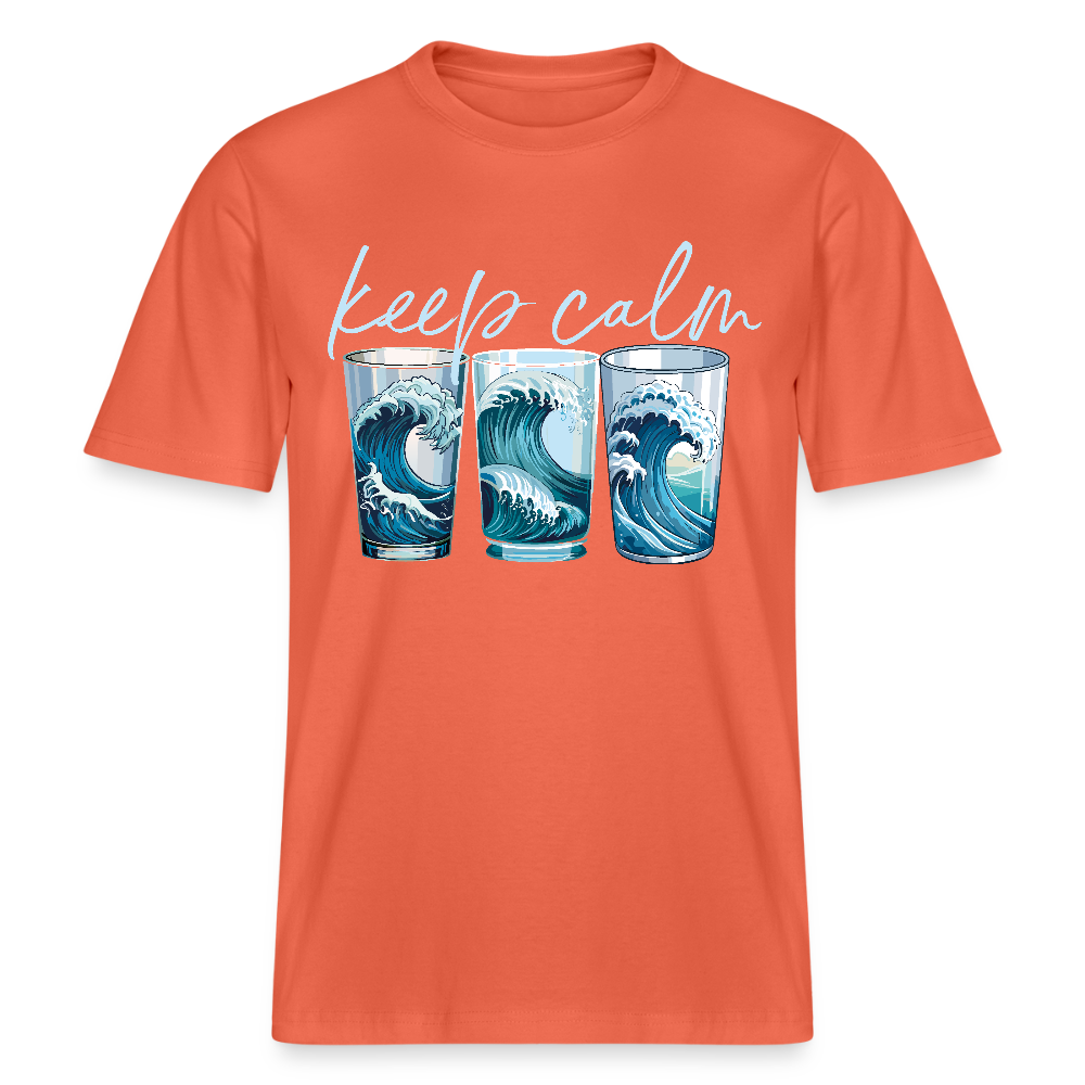 Unisex Bio-T-Shirt mit KEEP CALM PRINT - Hellrot
