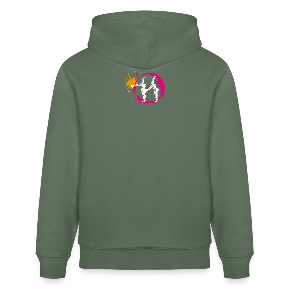 Unisex Hoodie mit ES ESKALIERT EH PRINT - Tanngrün