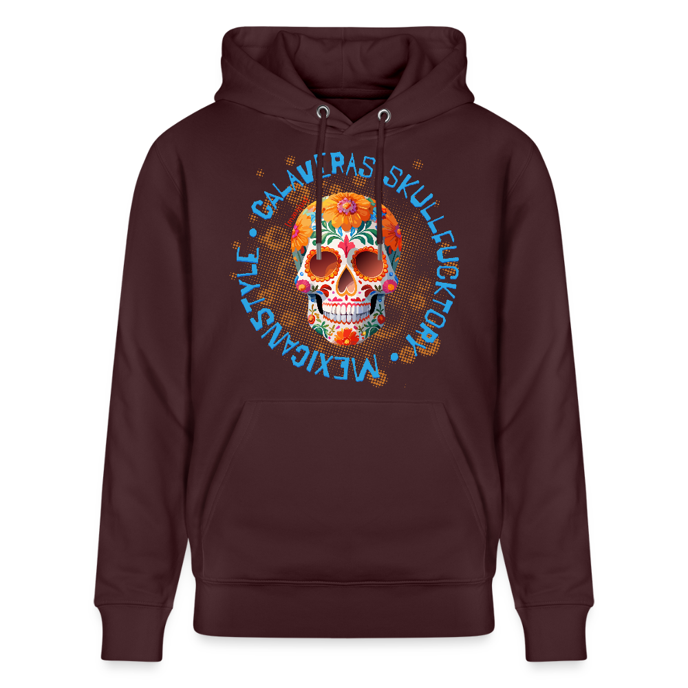 Unisex Hoodie mit CALAVERAS MEXICANSTYLE PRINT - Maroon