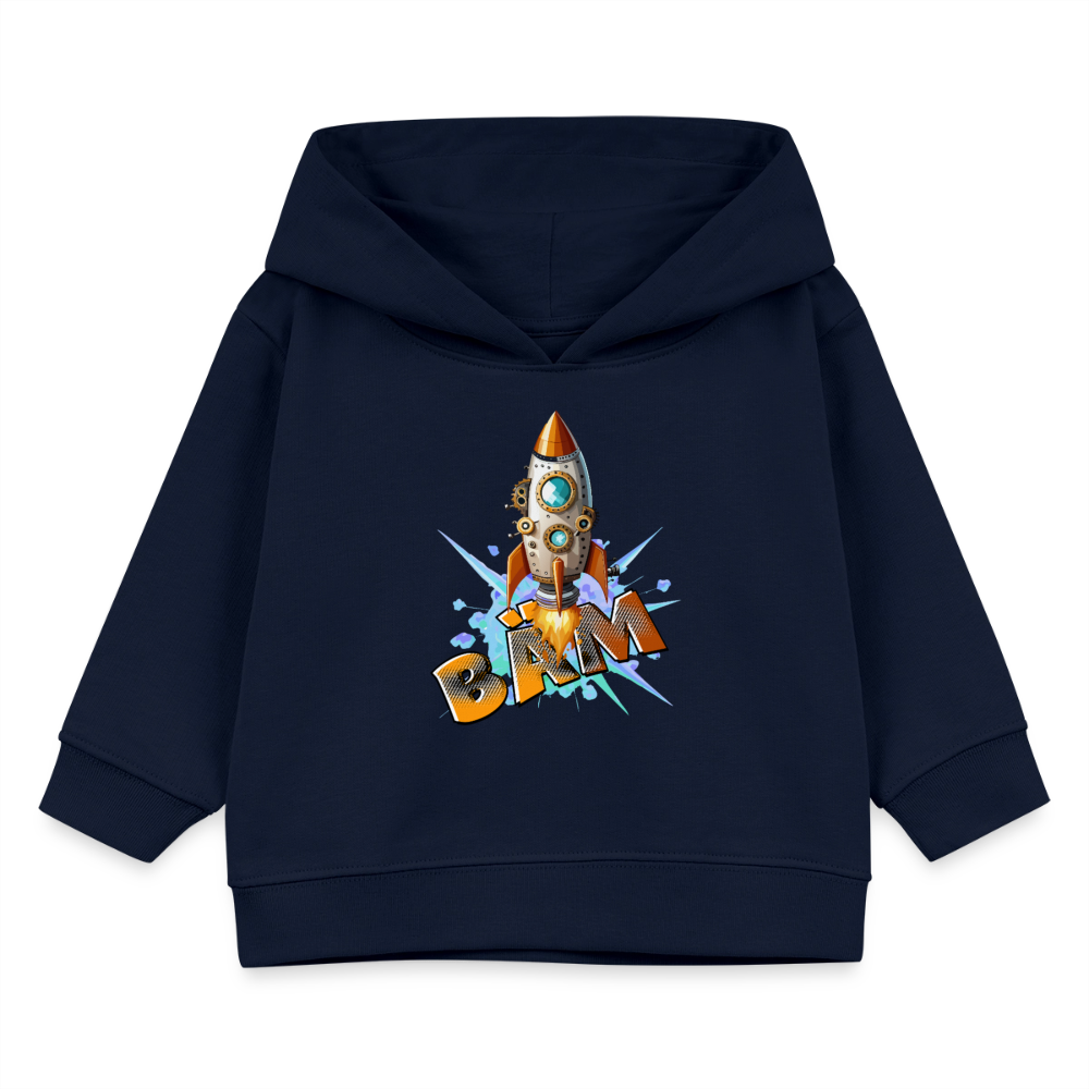 MNJS KIDS Bio Hoodie mit BÄM PRINT - Navy