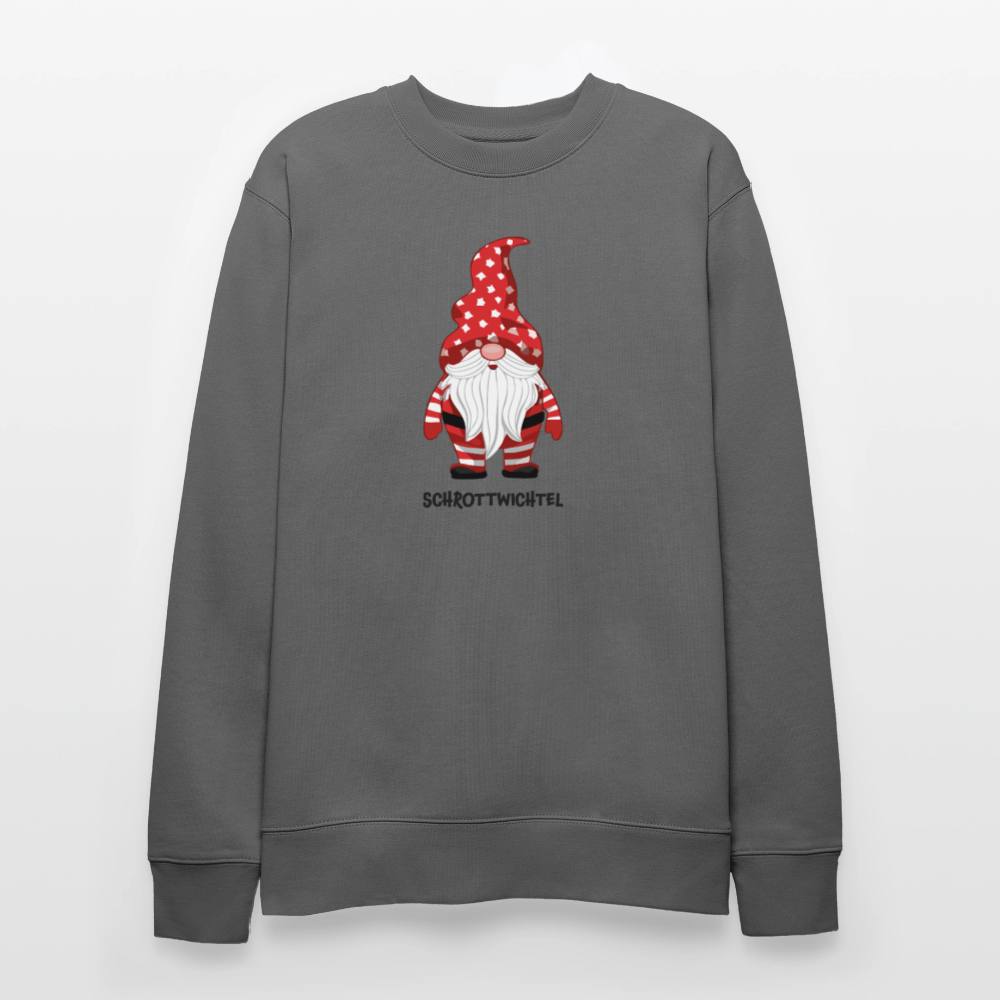 Unisex Bio-Sweatshirt mit SCHROTTWICHTEL PRINT - Anthrazit