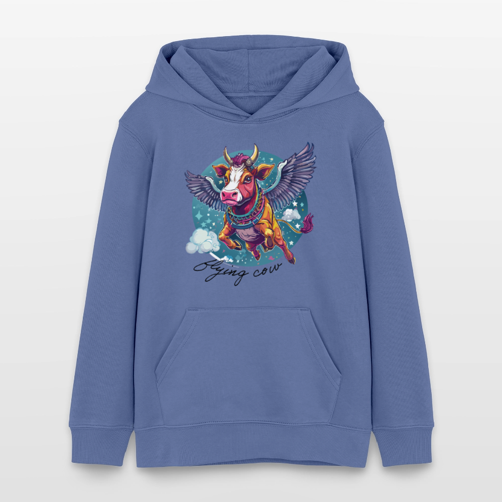 MNJS TEENS Bio-Hoodie mit FLYING COW PRINT - Blau
