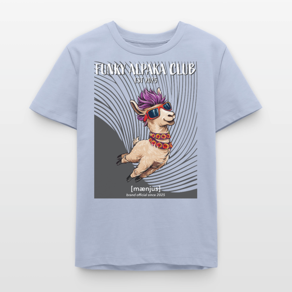 MNJS TEENS Bio T-Shirt mit FUNKY ALPAKA CLUB PRINT - Lavendel-Violett