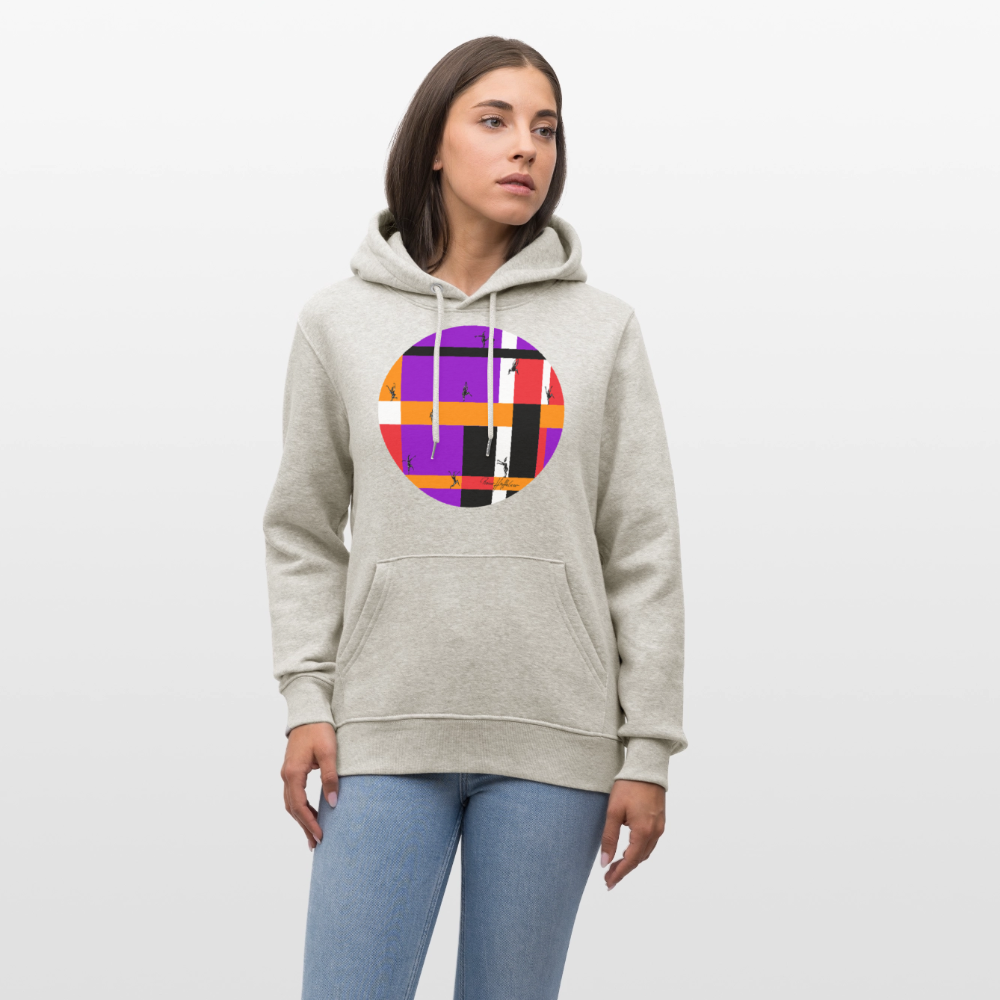 Unisex Bio-Hoodie mit TUSCHEMÄNNCHEN PRINT - Beige meliert