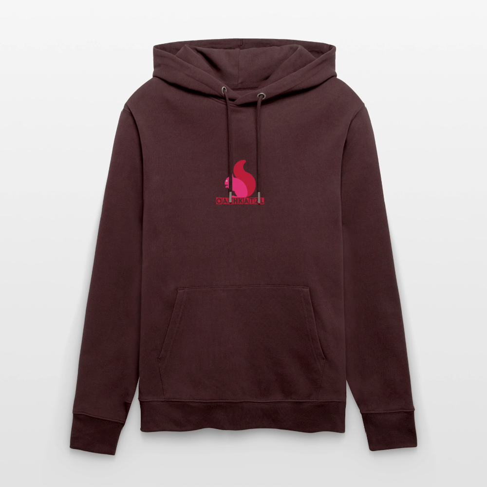 Unisex Bio-Hoodie mit OACHKATZL PRINT - Maroon