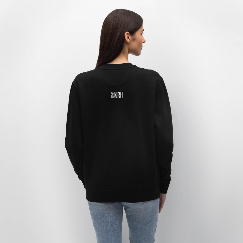 Unisex Bio-Sweatshirt mit TUSCHEMÄNNCHEN PRINT - Schwarz