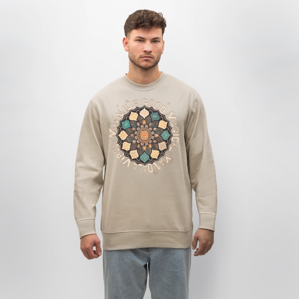 Unisex Bio-Sweatshirt mit MANDALA VIBES PRINT - Beige