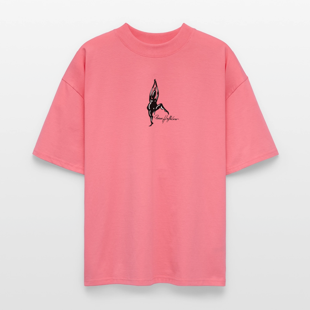 Oversized Unisex Bio T-Shirt mit TUSCHEMÄNNCHEN PRINT - Pink