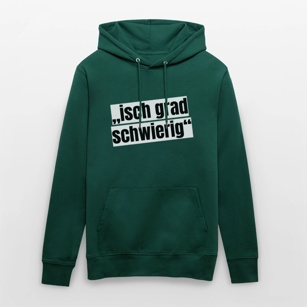 Unisex Hoodie mit ISCH GRAD SCHWIERIG PRINT - Forest