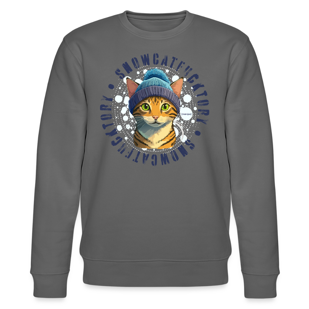 Unisex Bio-Sweatshirt mit SNOWCAT PRINT - Anthrazit