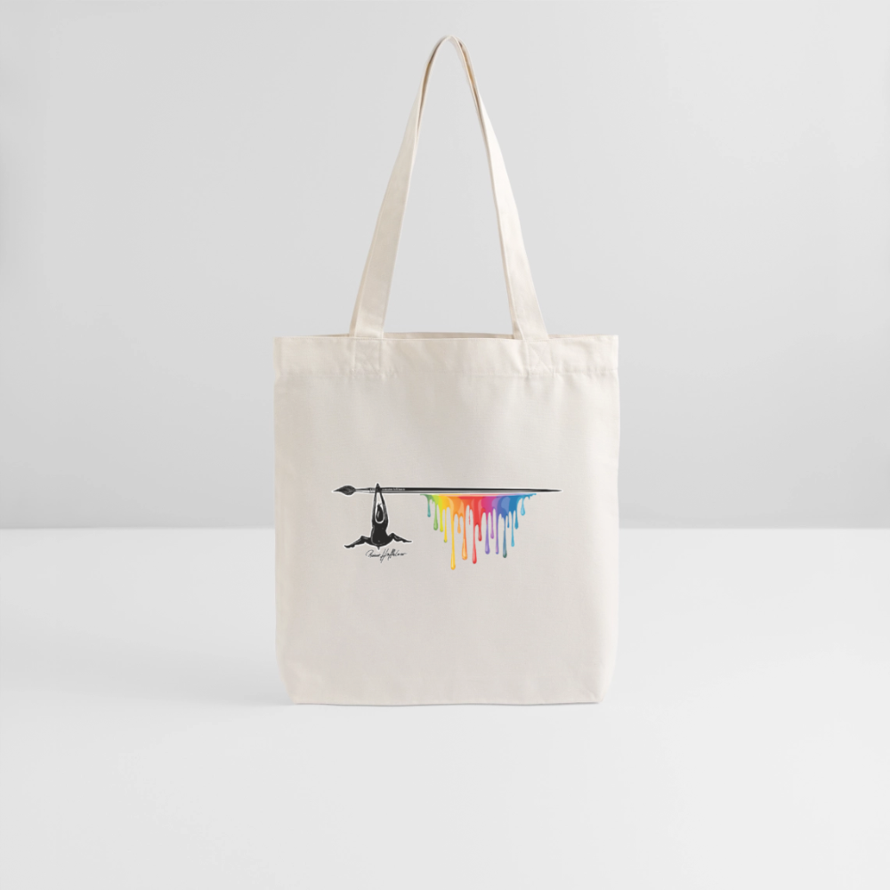 Recycelter Heavyweight Stoffbeutel mit TUSCHEMÄNNCHEN PRINT - Naturweiß