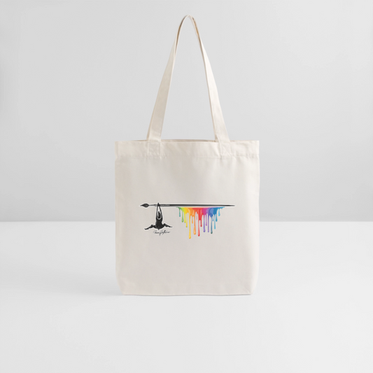 Recycelter Heavyweight Stoffbeutel mit TUSCHEMÄNNCHEN PRINT - Naturweiß