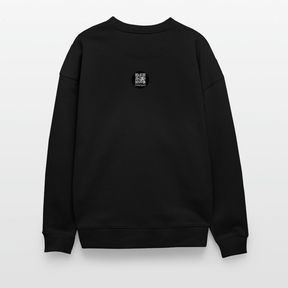 Unisex Oversize Pullover mit zündX PRINT - Schwarz