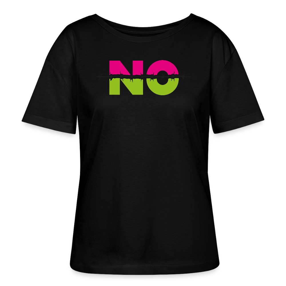 Frauen T-Shirt mit NO PRINT - Schwarz