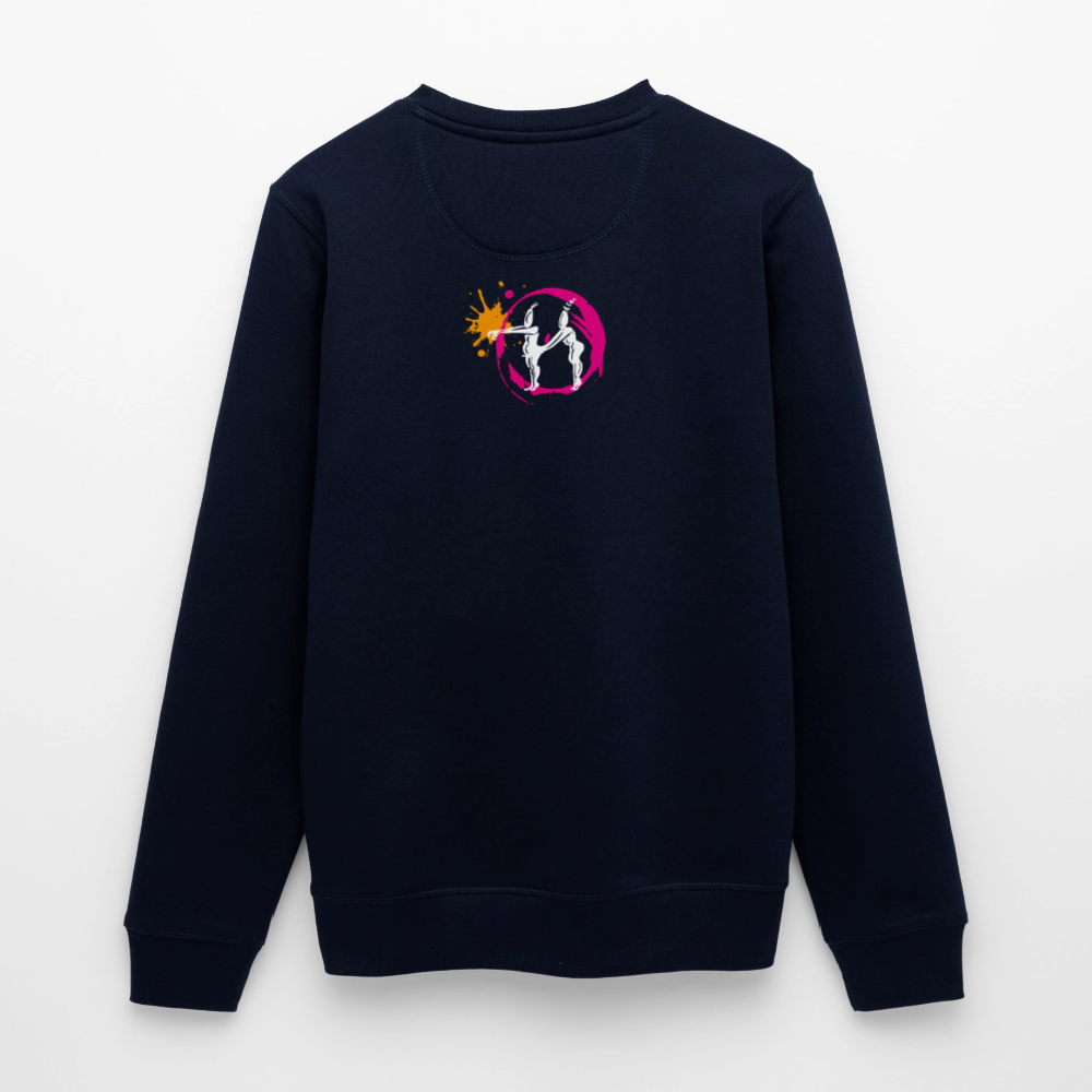 Unisex Bio-Sweatshirt mit ES ESKALIERT EH PRINT - Navy