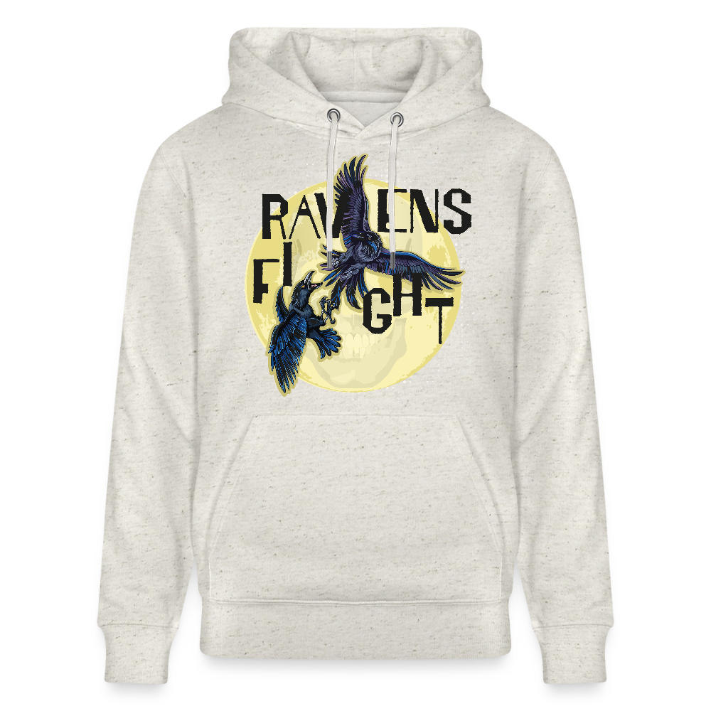 Unisex Hoodie mit RAVENS FIGHT PRINT - Beige meliert