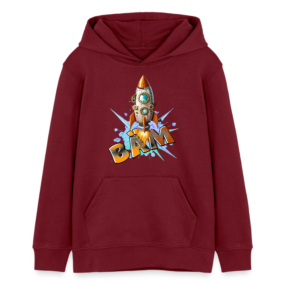 MNJS TEENS Bio-Hoodie mit BÄM PRINT - Burgunderrot