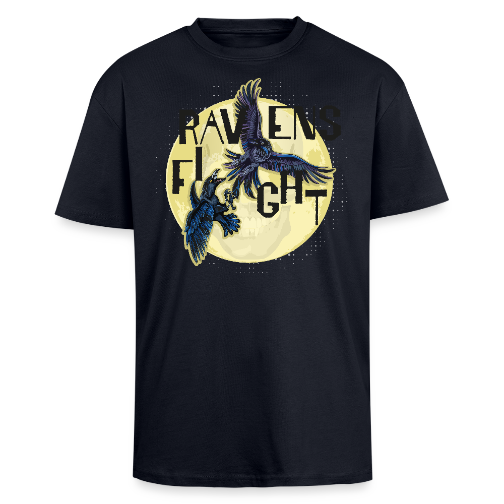 Heavy Oversize T-Shirt mit RAVENS FIGHT PRINT - French Navy
