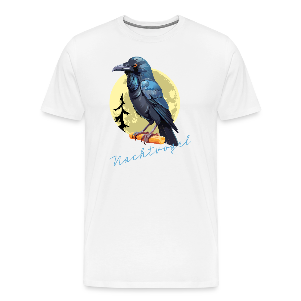 Männer Premium T-Shirt mit NACHTVOGEL PRINT - Weiß