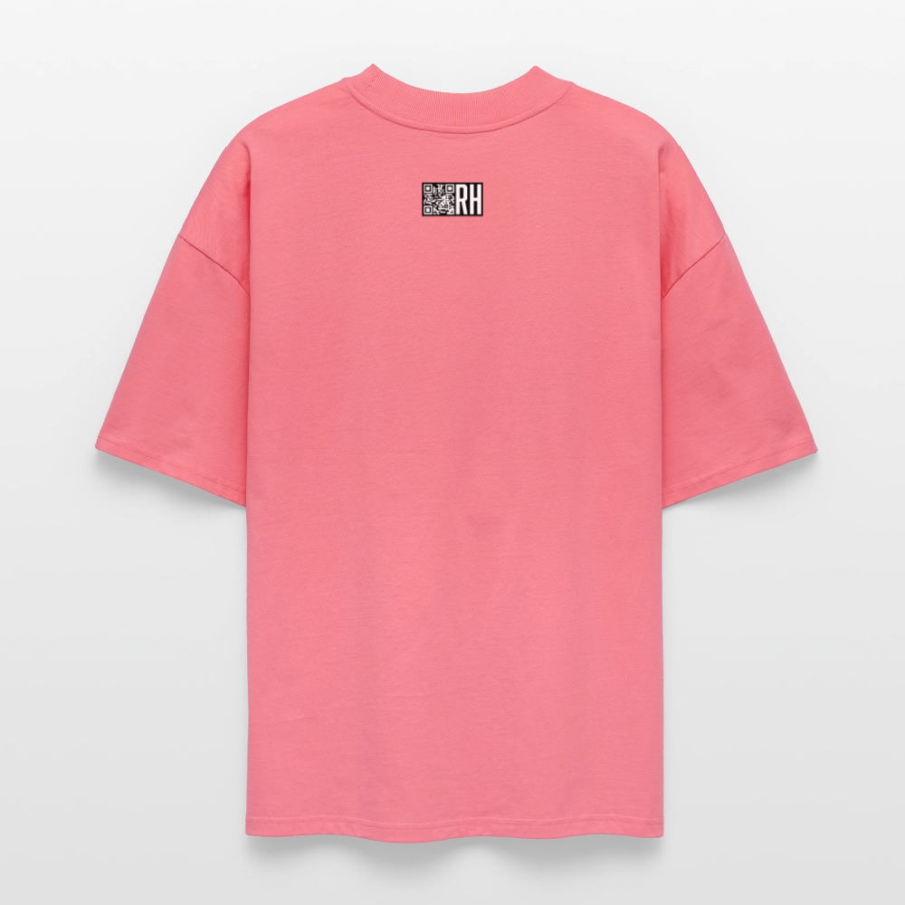 Oversized Unisex Bio T-Shirt mit ICE ICE BABY PINGUIN PRINT - Pink