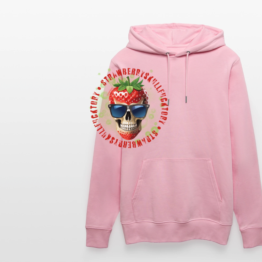 Unisex Hoodie mit STRAWBERRY SKULL PRINT - Hellrosa