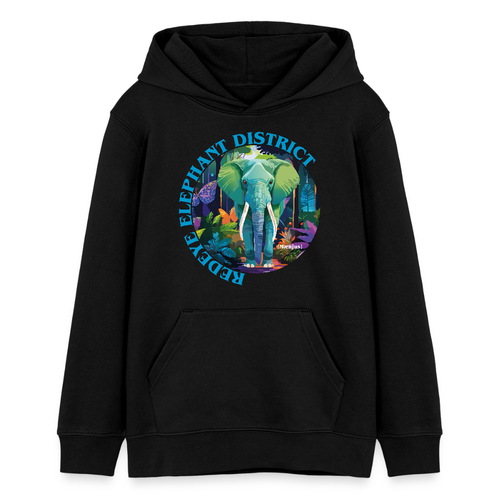 MNJS TEENS Bio-Hoodie mit REDEYE ELEPHANT DISTRICT PRINT - Schwarz