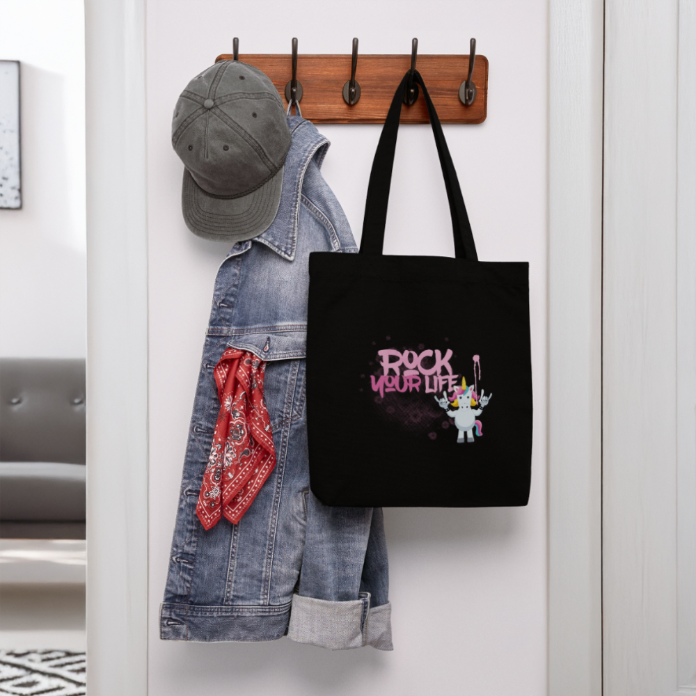 Heavyweight Stoffbeutel mit ROCK YOUR LIFE PRINT - Schwarz