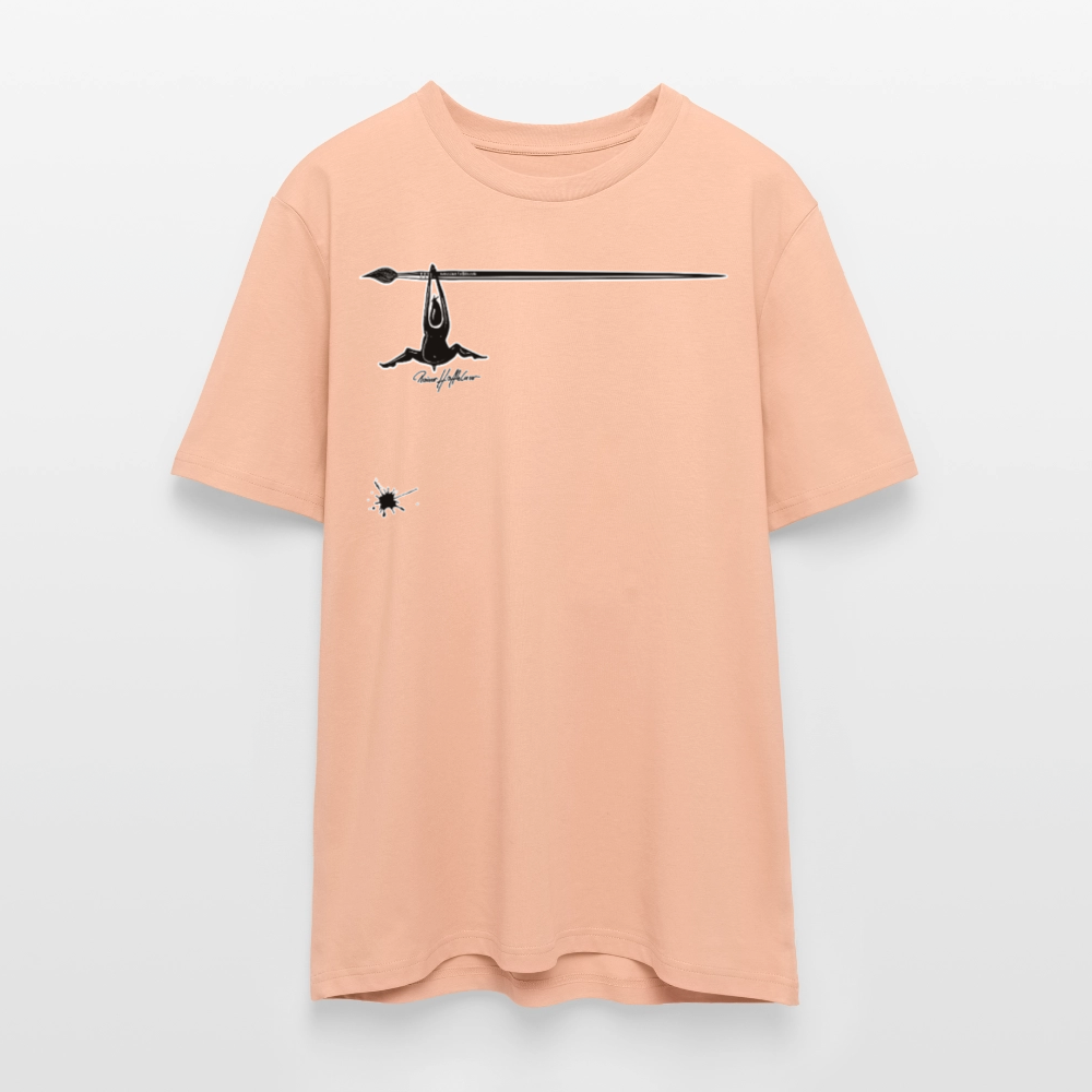 Unisex Bio-T-Shirt mit MÄNNLE PRINT - Pfirsich