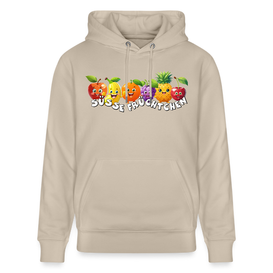 Unisex Hoodie mit SÜSSE FRÜCHTCHEN PRINT - Beige