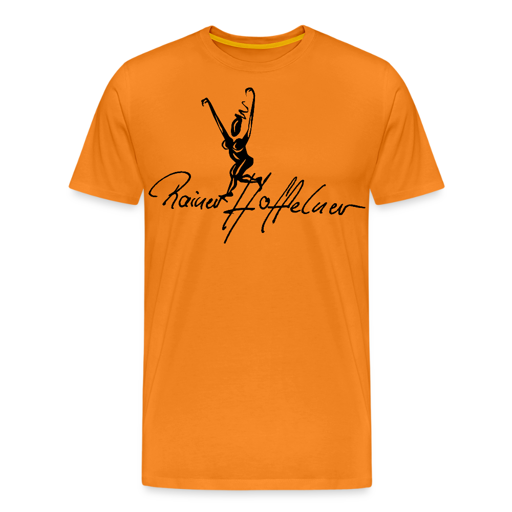 Männer Premium T-Shirt mit TUSCHEWEIBCHEN PRINT - Orange