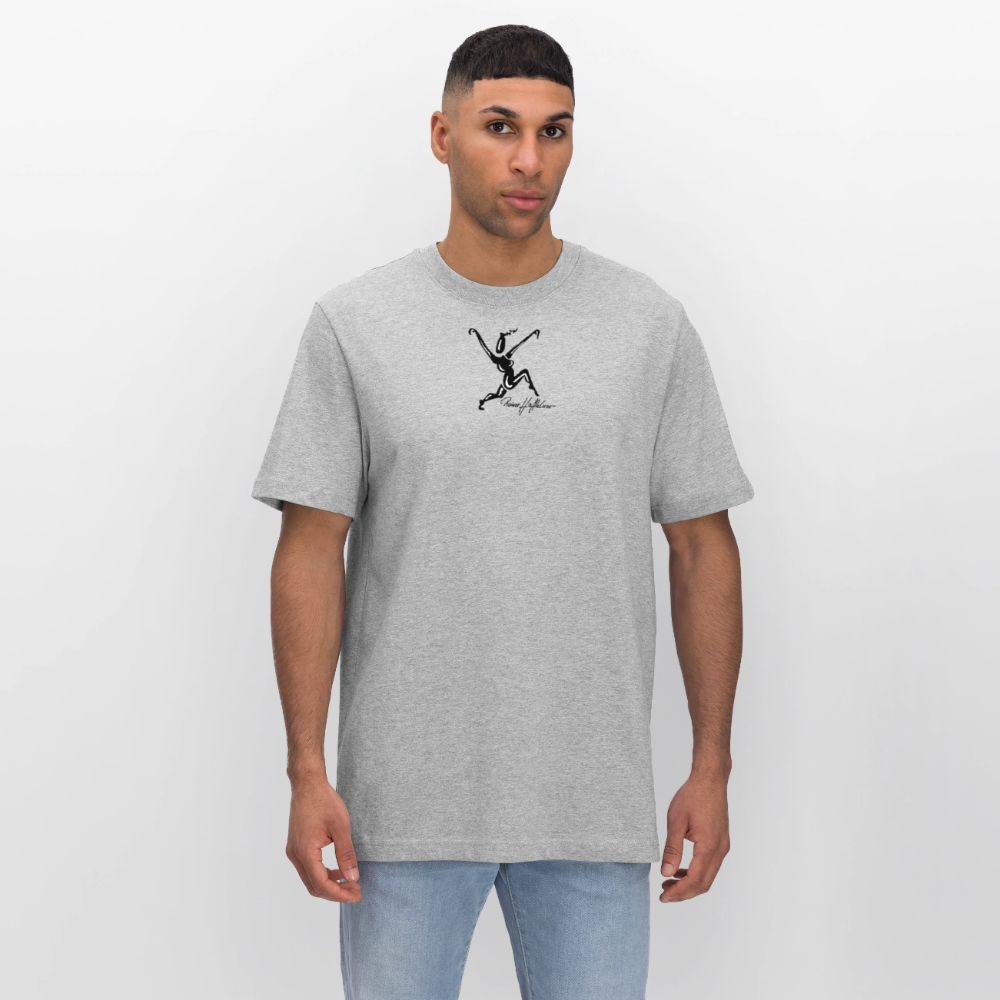 Unisex Bio-T-Shirt mit TUSCHEWEIBCHEN PRINT - Grau meliert