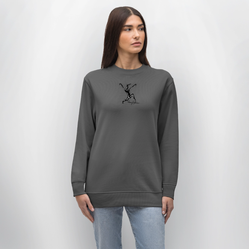 Unisex Bio-Sweatshirt mit TUSCHEWEIBCHEN PRINT - Anthrazit